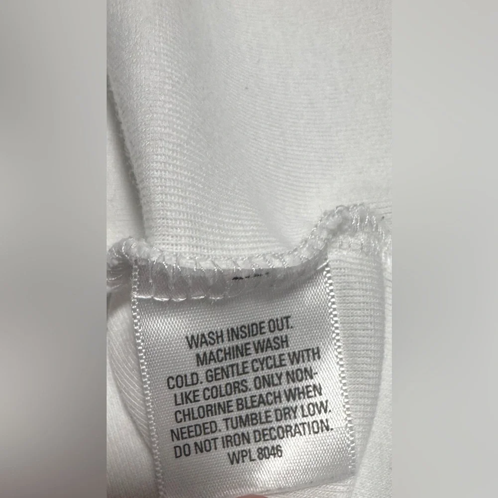 Style & Co. White Cotton Blouse with Silver/Gold Neckline 3/4 Sleeves Size M - Picture 11 of 11